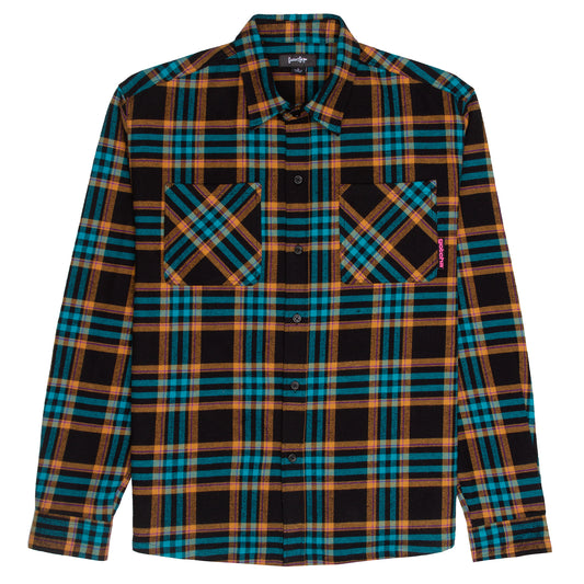 Men’s Cotton Long Sleeve Shirt with Two Chest Pockets and Plaid Woven - Design Darwin
