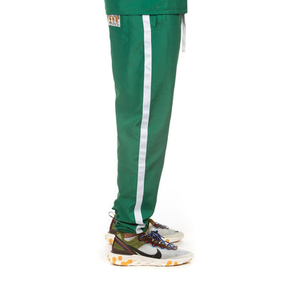 Mens Green Rain-Resistant Athletic Green Sweatpants  - Rams Head Pant