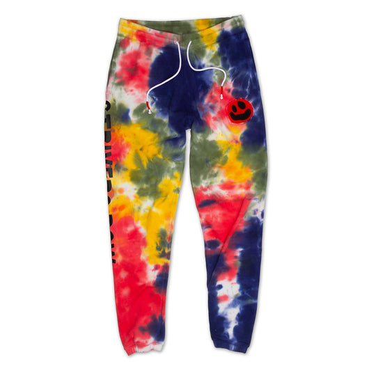 Men's Painted Rock Relaxed Distressed Smiley Face Graphic Sweatpants