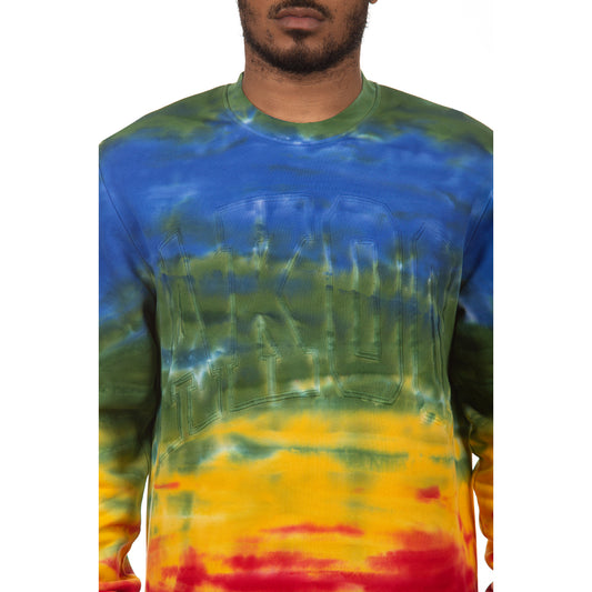Tie-Dye Long Sleeve Crew Neck Shirt- Vibrant and Abstract - Regular Fit - Eternal Crew