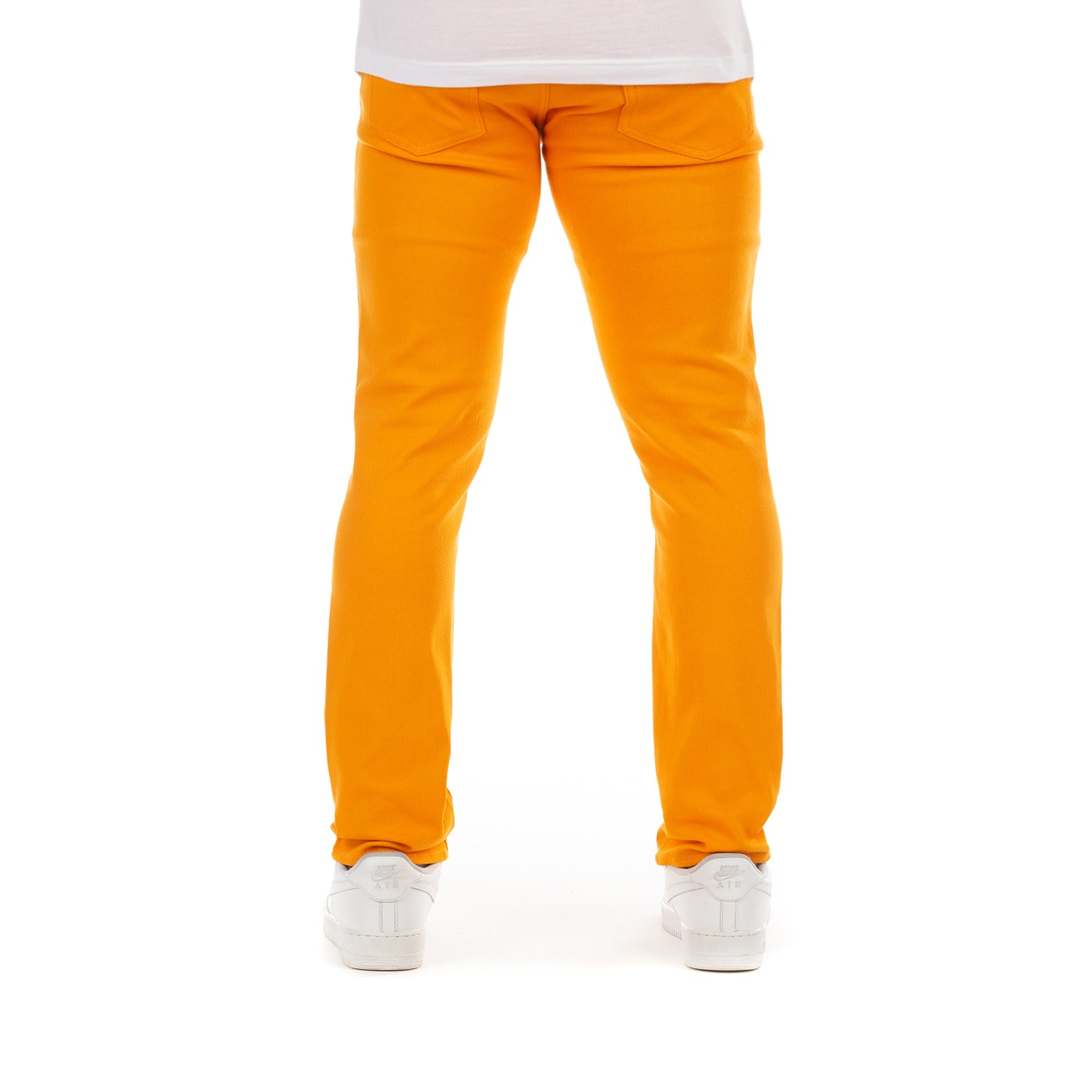 Vibrant Orange Slim-Fit Stylish Pants - Smooth and Lightweight Fabric - Casual Cypher Yellow Pants