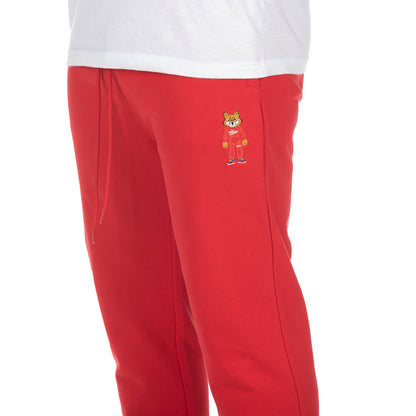 Men's Prey or Pray Red Embroidered Joggers Sweatpants