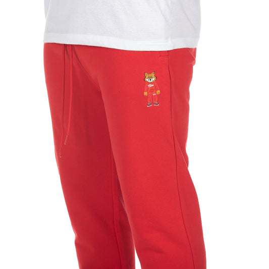 Men's Prey or Pray Red Embroidered Joggers Sweatpants